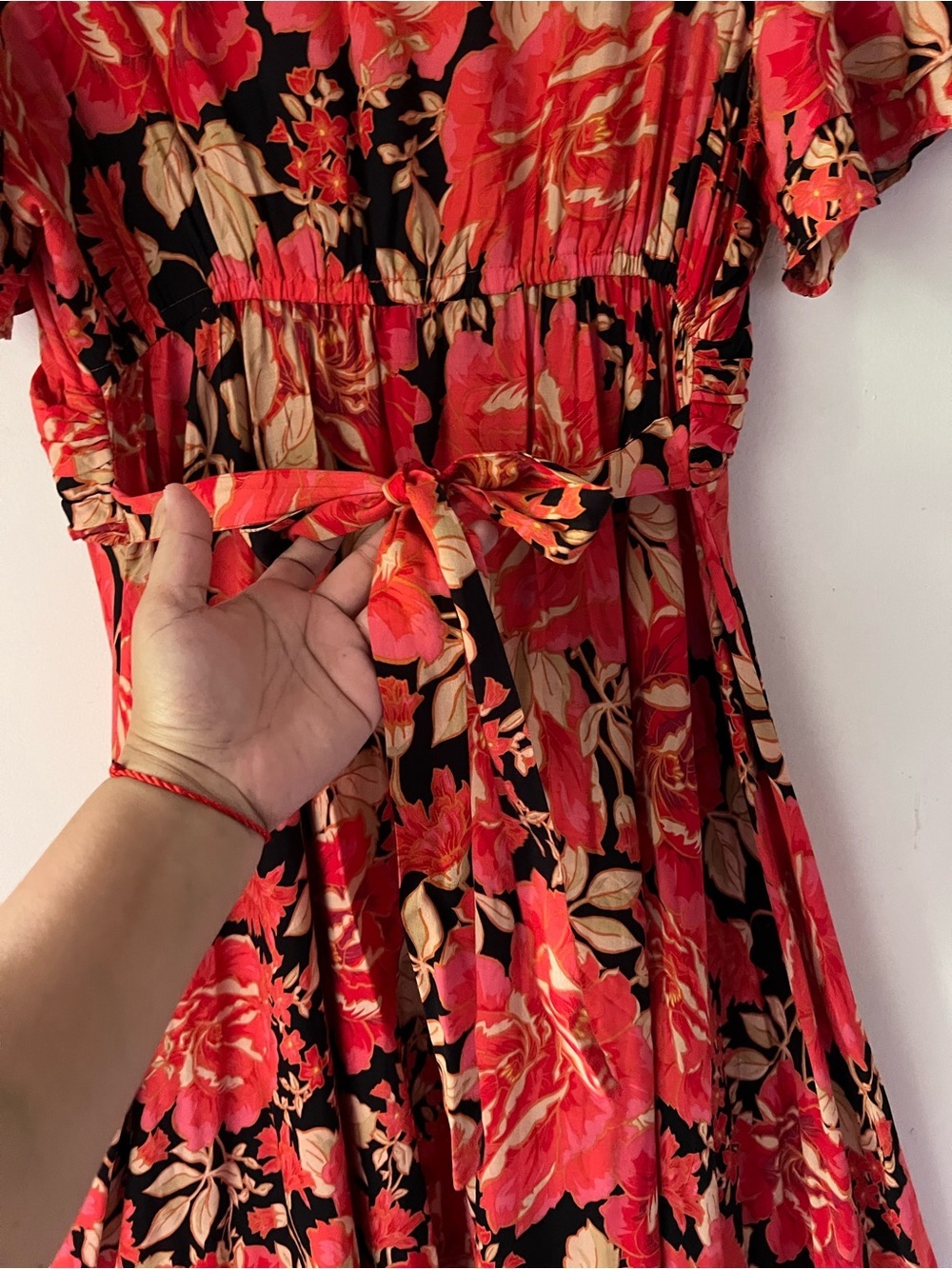 Anthropologie Abel The Label Vivid Dreams Boho Bright Floral Maxi Dress Sz M - Picture 8 of 14